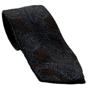 Eton Wool Silk Neck Tie Paisley Blue Burgundy 3.15" x 58"